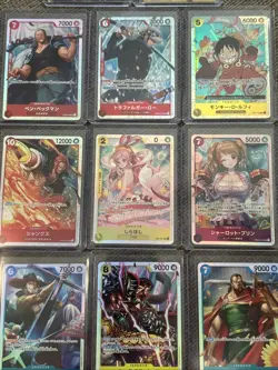One Piece CCG 13 Card Lot JP SEC SR R Various Sets Newly Pulled NM Free Ship US - Image 5