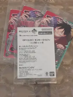 One Piece TCG Sealed Monkey D. Luffy OP13-001 L Ichiban Kuji Japanese Promo Card - Image 2