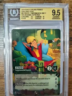 Kuzco - Temperamental Emperor 8/C1-EN-1 RARE Disney Lorcana Promo Cards BGS 9.5 - Image 1