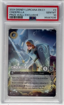 PSA 10 Cinderella Stouthearted Prize Wall Exclusive Promo 3/C1 Disney Lorcana - Image 1