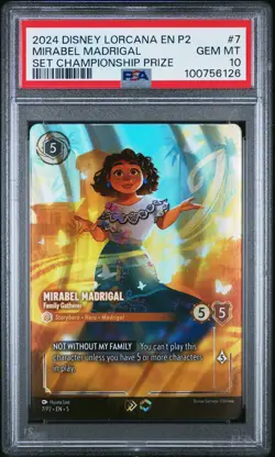 2024 DISNEY LORCANA EN P2-PROMO #7 MIRABEL MADRIGAL - FAMILY GATHERER PSA 10 - Image 1