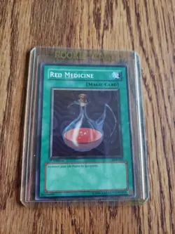 2002 Yugioh TCG! LOB-054 Red Medicine Legend of Blue Eyes 1st Edition NM-MT - Image 1