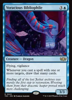 Voracious Bibliophile 0023 Non Foil Rare Tarkir Dragonstorm Commander MTG NM - Image 1
