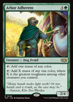 Arbor Adherent 0042 Non Foil Rare Tarkir Dragonstorm Commander MTG NM - Image 1