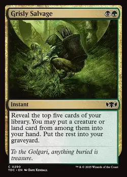 (x4) Grisly Salvage 290 Play Set C Normal TDC MTG NM - Image 1
