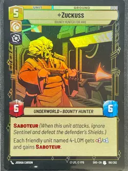 Zuckuss Bounty Hunter for Hire (Star Wars Unlimited) Foil - Image 1