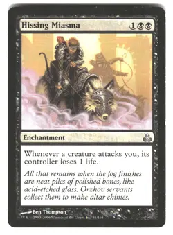 Hissing Miasma 51 Uncommon Guildpact Magic: The Gathering Moderately Played - Image 1