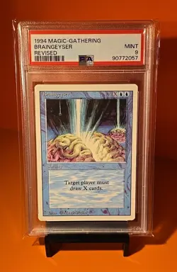 🔵 1994 Magic The Gathering Revised 3rd Edition BRAINGEYSER PSA 9 RARE BLUE 🔵 - Image 1