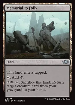 Memorial to Folly 377 U Normal TDC MTG NM - Image 1