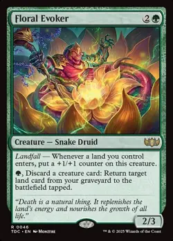 Floral Evoker 0046 Non Foil Rare Tarkir Dragonstorm Commander MTG NM - Image 1