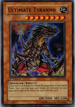 Yugioh Ultimate Tyranno POTD-EN020 1st Edition Super Rare NM - Image 1