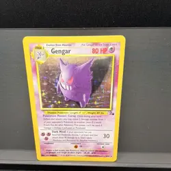 Pokemon TCG Gengar 5/62 Fossil Holo Rare English 1999 80 HP WOTC - Image 1