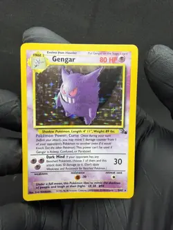 1999 Pokemon TCG Fossil Unlimited Gengar Holo Rare 5/62 WoTC Near Mint! - Image 1