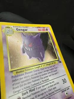 1999 Pokemon TCG Fossil Unlimited Gengar Holo Rare 5/62 WoTC Near Mint! - Image 2