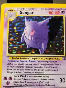 Gengar 5/62 Fossil Unlimited - Holo Rare - 1999 WOTC Pokemon - Image 2