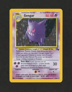 1999 Pokemon TCG Fossil Gengar Holo 5/62 LP/NM *NICE* - Image 1