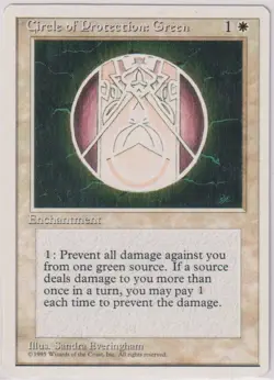 Circle of Protection: Green - Revised Edition Core Set - Magic the Gathering MTG - Image 1