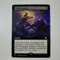 Wizards of the Coast Hellish Rebuke AFC Instant Rare Black 295 Heonhwa Choe - Image 1