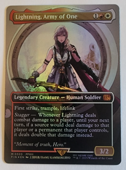Lightning, Army of One (0320) (Borderless) Final Fantasy Foil - Image 1
