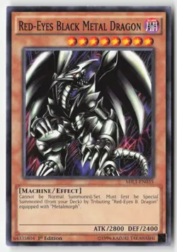 Yugioh - Red-Eyes Black Metal Dragon MIL1-EN035 1st Edition - Millennium Pack - Image 1