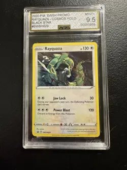 Pokemon Rayquaza SWSH029 SWSH Promo Cosmos Holo 130 HP AGS 9.5 - Image 1