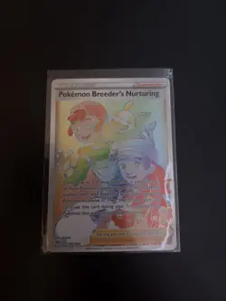Pokemon Breeder's Nurturing Secret Rare Rainbow 195/189 Darkness Ablaze - Image 1