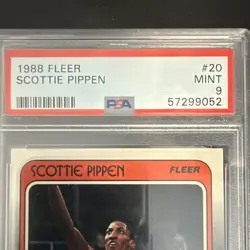 Fleer 1988-89 Scottie Pippen Chicago Bulls RC #20 Pippin Back PSA 9 - Image 2