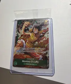 Bandai Monkey D. Luffy OP01-003 Romance Dawn Alt Art Foil Super Rare EN - Image 1