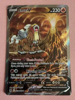 Pokemon Entei v Holo Ultra Rare Card Crown Zenith Galarian Gallery GG36/GG70 NM - Image 1