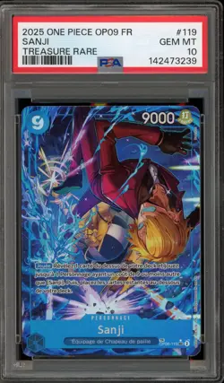 One Piece CCG Sanji Treasure Rare OP06-119 FRENCH PSA 10 Gem Mint - Image 1