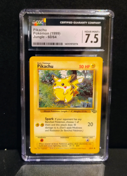 Pokemon Pikachu Jungle Unlimited 60/64 (CGC Near Mint+ 7.5) 1999 Card - Image 1