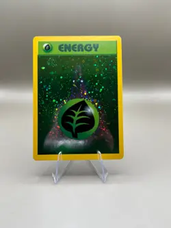 Grass Energy Reverse Holo League Promo 2002 Pokemon Card NM - TWO SWIRLS - Image 1