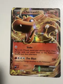 Charizard EX Pokemon Card 180 HP Fire Blast Holo Rare 11/106 - Image 1