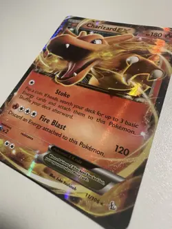 Charizard EX Pokemon Card 180 HP Fire Blast Holo Rare 11/106 - Image 2