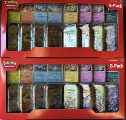 LOT OF 2 - Pokemon Prismatic Evolutions 8 Mini-Tins with Promo Cards Costco - Image 2