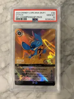 PSA 10 Stitch Rock Star (Store Championship) 30 Disney Lorcana Promo Cards PSA10 - Image 1