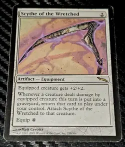 MTG Mirrodin #239 Scythe of the Wretched Played Magic The Gathering LP - Image 1