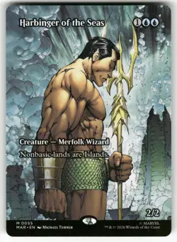 Harbinger of the Seas (Borderless) 55 Marvel Universe Eternal-Legal MTG NM - Image 1