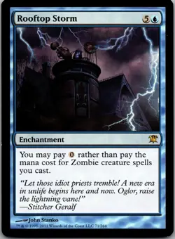 Rooftop Storm 71 Rare Innistrad Magic: The Gathering Lightly Played - Image 1