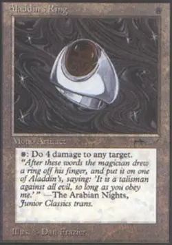 Heavy Played, English - 1 x MTG Aladdin's Ring Arabian Nights - Image 1