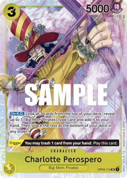 Charlotte Perospero OP03-113 Foil ** OP-03 ** English One Piece TCG - Image 1