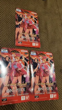 One Piece TCG Heroines Edition EB-03 Sleeved Booster Packs Lot of 3 Sealed - Image 1