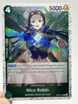 One Piece Nico Robin OP09-033 Parallel Holo Straw Hat Crew NM - Image 1