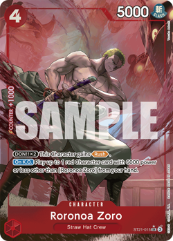 Roronoa Zoro (Parallel) ST21-015 Foil ** ST-21 ** English One Piece TCG - Image 1