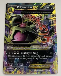 Pokemon TCG Mega M Tyranitar EX Holo Ultra Rare Card Ancient Origins 43/98 - Image 1