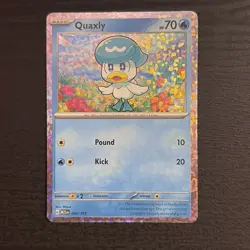 Quaxly 003/015 McDonald's Promo 2023 Holo Pokemon TCG Card LP - Image 1