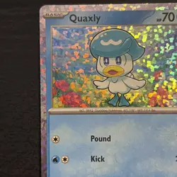 Quaxly 003/015 McDonald's Promo 2023 Holo Pokemon TCG Card LP - Image 2