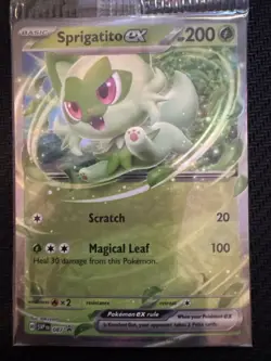 SPRIGATITO ex SVP 087 Scarlet & Violet Promo Pokemon Card Factory Sealed - Image 1