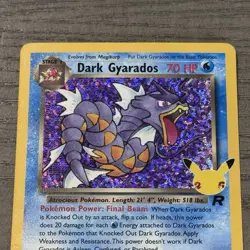 Pokemon Celebrations Dark Gyarados Holo Rare Card 8/82 25th Anniversary LP - Image 2