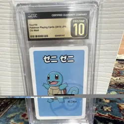 CGC Pristine 10 Squirtle Old Maid JP 2019 Pokemon Playing Cards Graded - Image 1